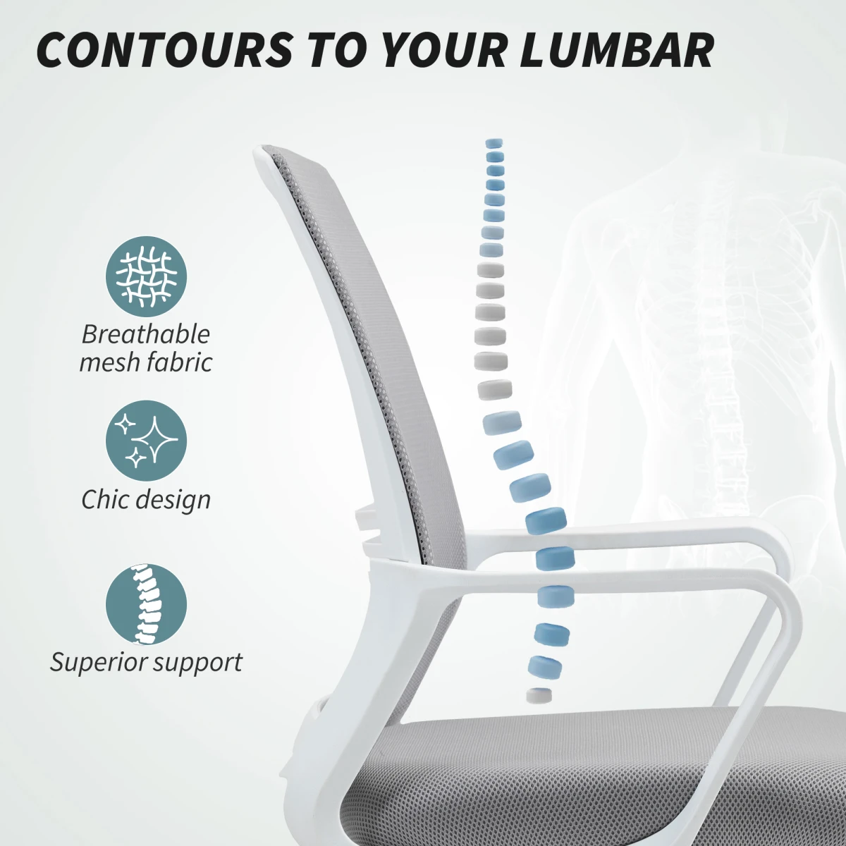 N/A Premium Office Chair With Adjustable Height And Tilt And Lumbar Support For Home Office Professionals - Office Chair