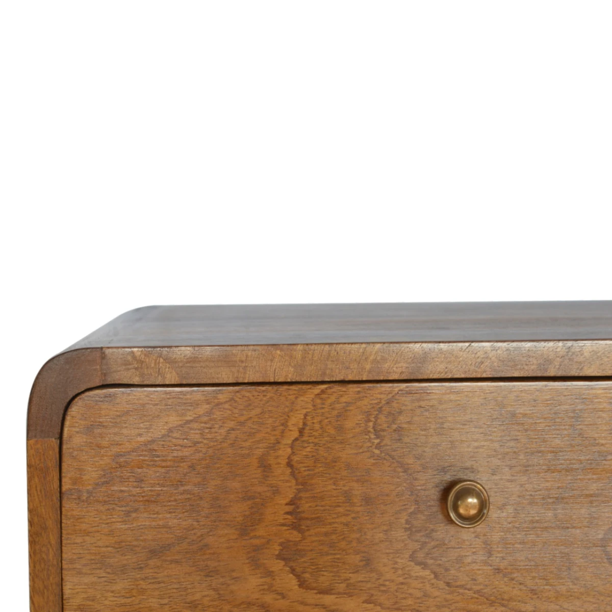 Artisan Bedside Curved Chestnut 2-Drawer WallMount by Artisan Furniture