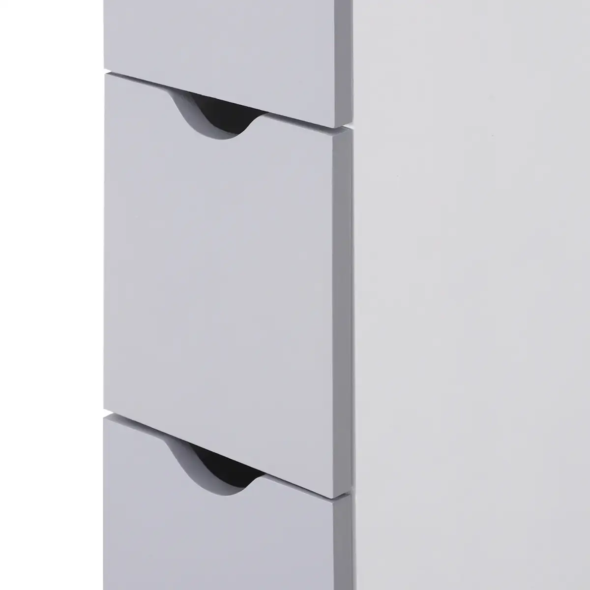 Unbranded HOMCOM Bathroom Storage Cupboard Thin Cabinet Unit Shelf White w/ Drawers - Display Cabinet