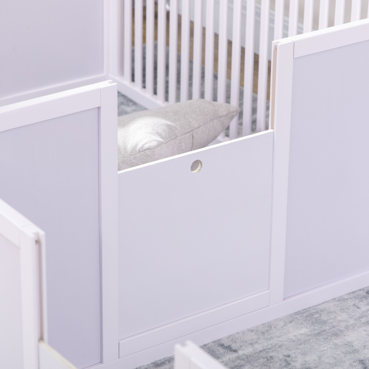 7 Panels Puppy Pen for Indoors, with Three Doors, Two-Room Design - from PawHut