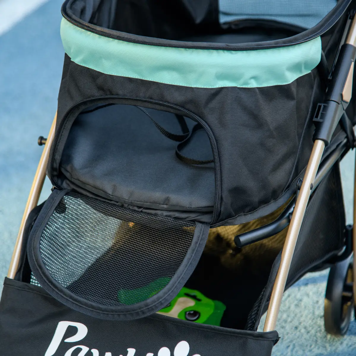 PawHut PawHut Pet Stroller for XS and S Dogs with Rain Cover - Green - Pet Carrier