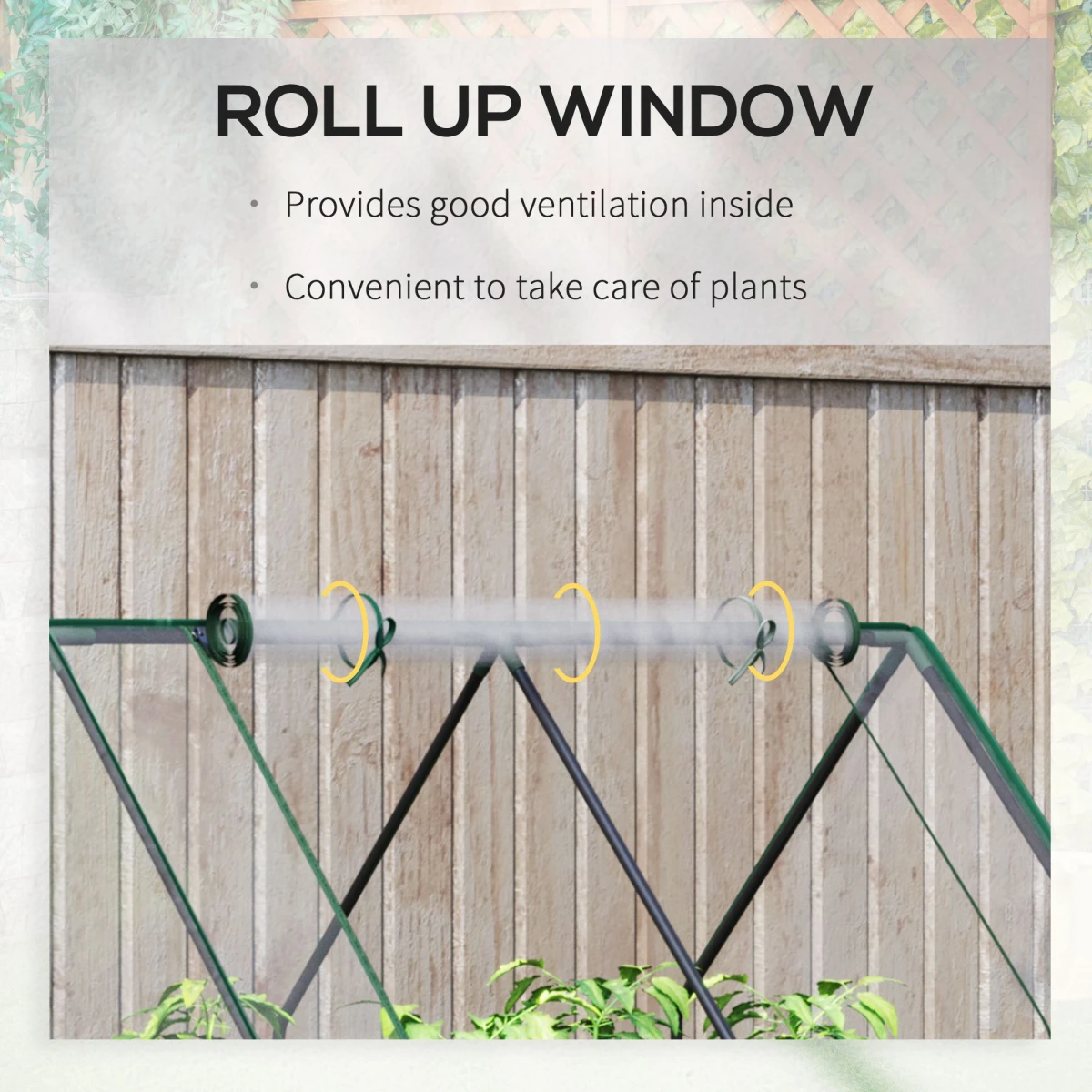 Premium Steel Raised Garden Box Dual Use Greenhouse Kit by Outsunny