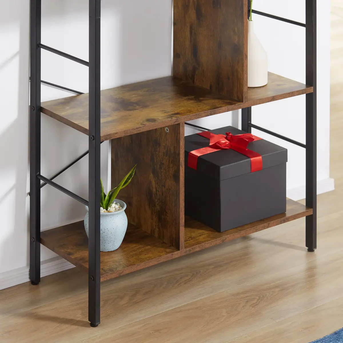 Unbranded Industrial Storage Shelf Bookcase Closet Floor Standing Display Rack - Wine Rack