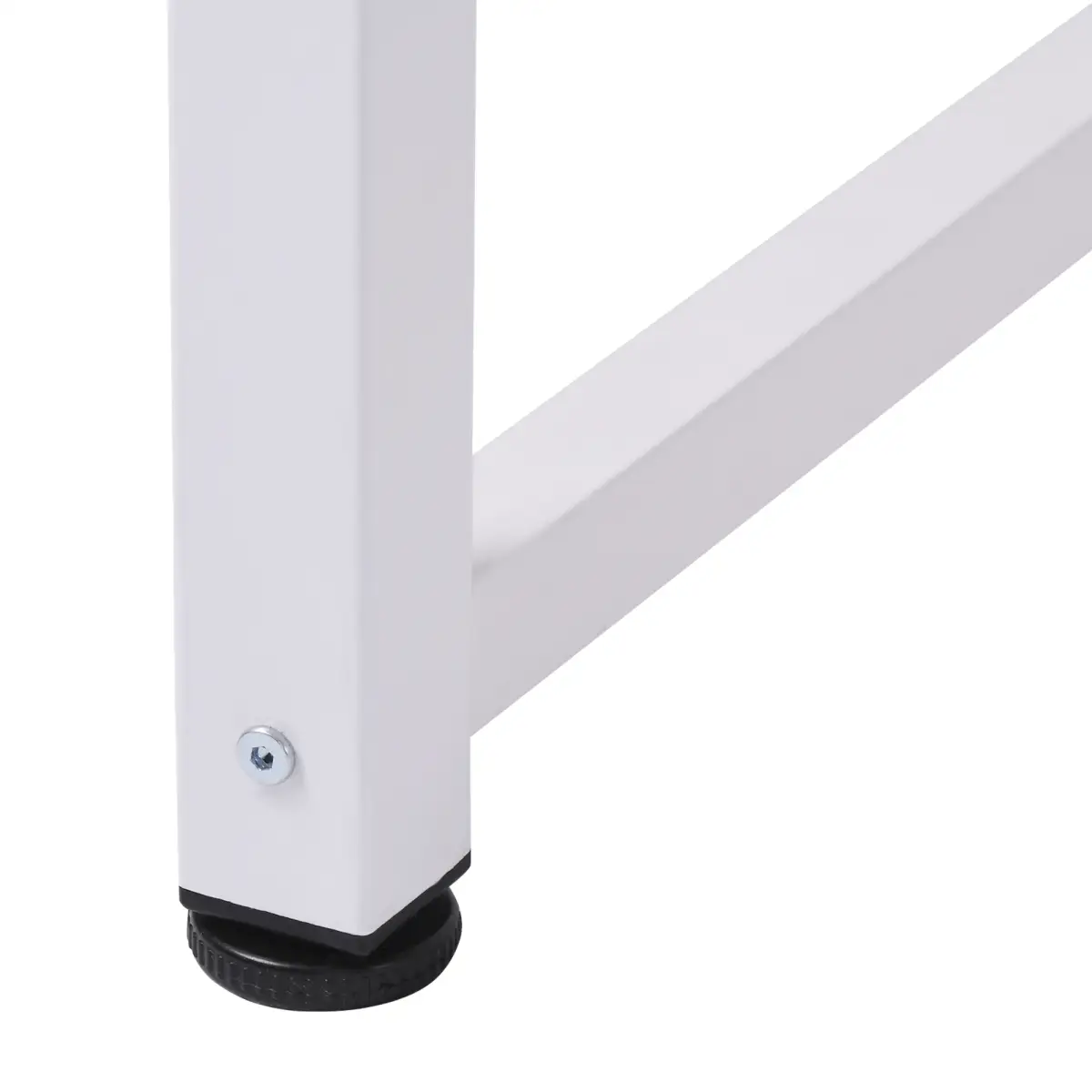 HOMCOM Computer Desk W/ White Metal Frame MDF, 120W x 60D x 76Hcm-Oak Grain Tone - Desk