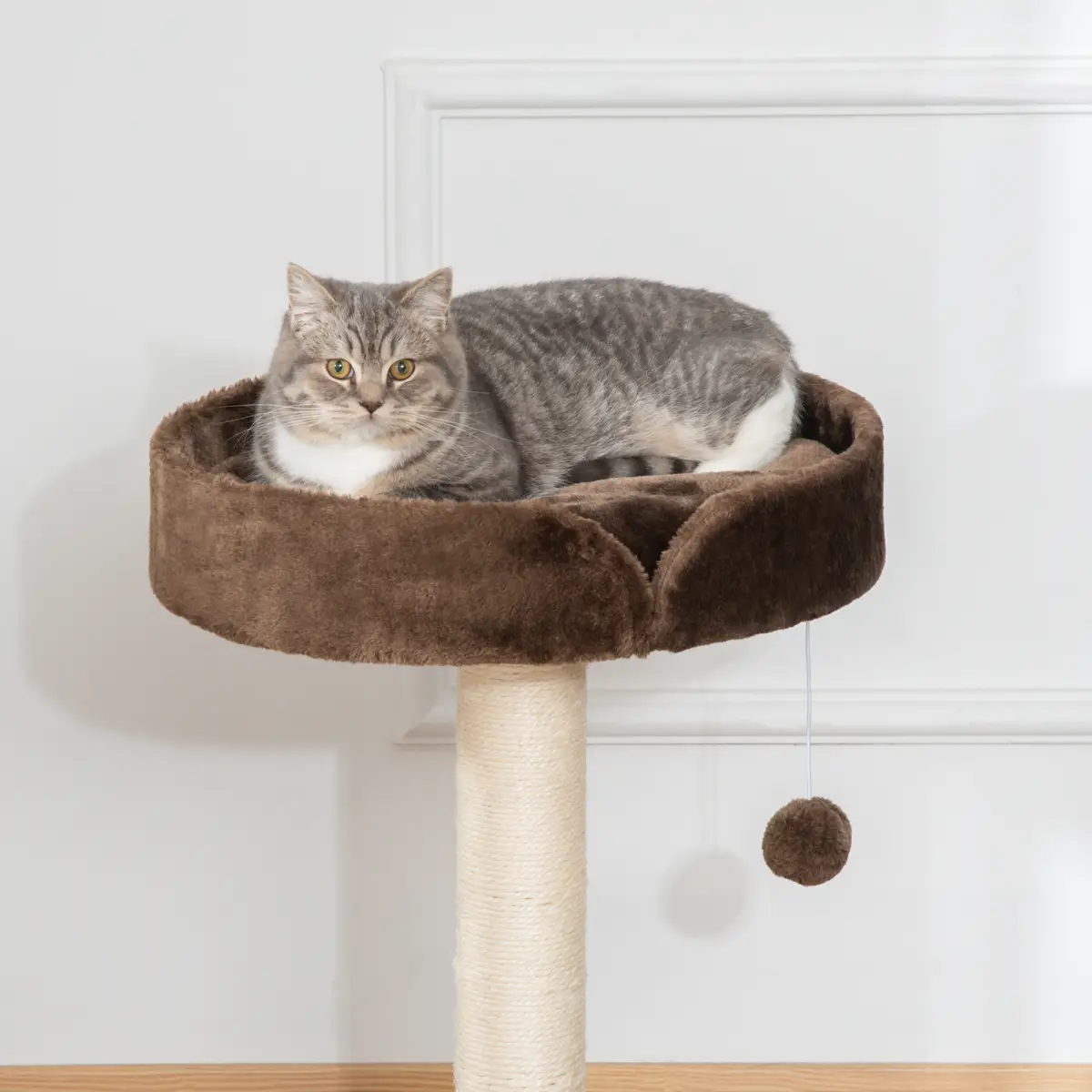 Unbranded Small Cat Tree for Indoor Cats W/ Sisal Scratching Post Bed Cushion Toy Pawhut - Cat Tree