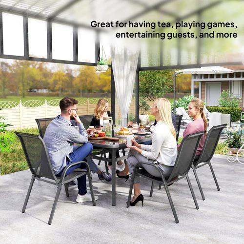Outsunny 7 Piece Garden Dining Set w/ Dining Table and Chairs by Outsunny