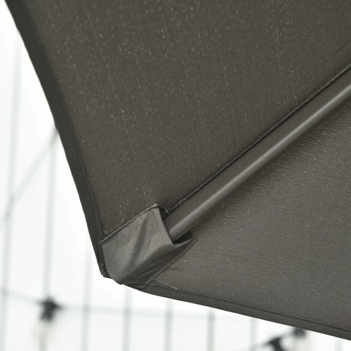 Outsunny 3m Patio Offset Parasol Roma Umbrella Cantilever Dark Grey - Parasol