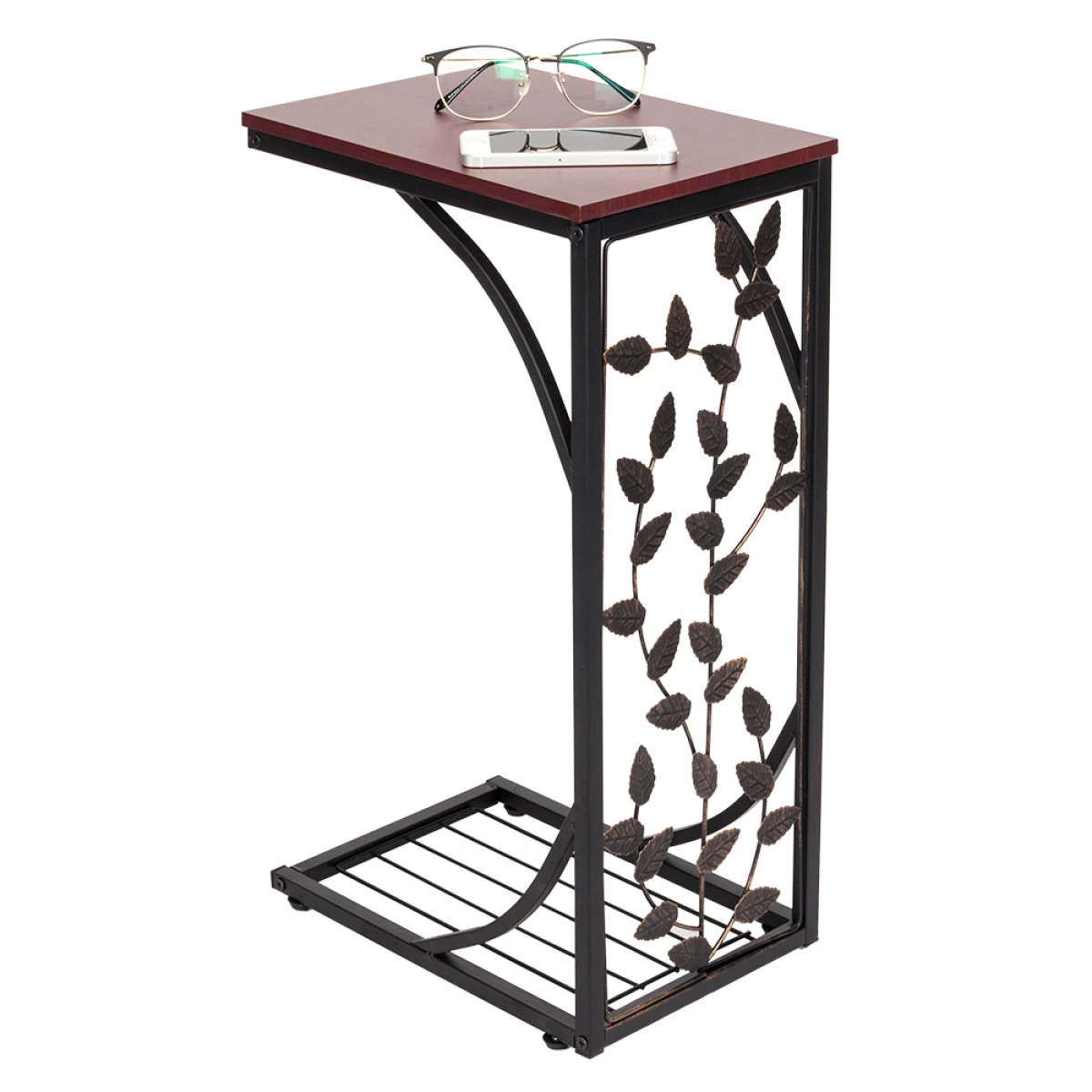 N/A Sturdy Leaf Iron Side Table 54x30.5x21cm Home - Coffee Table