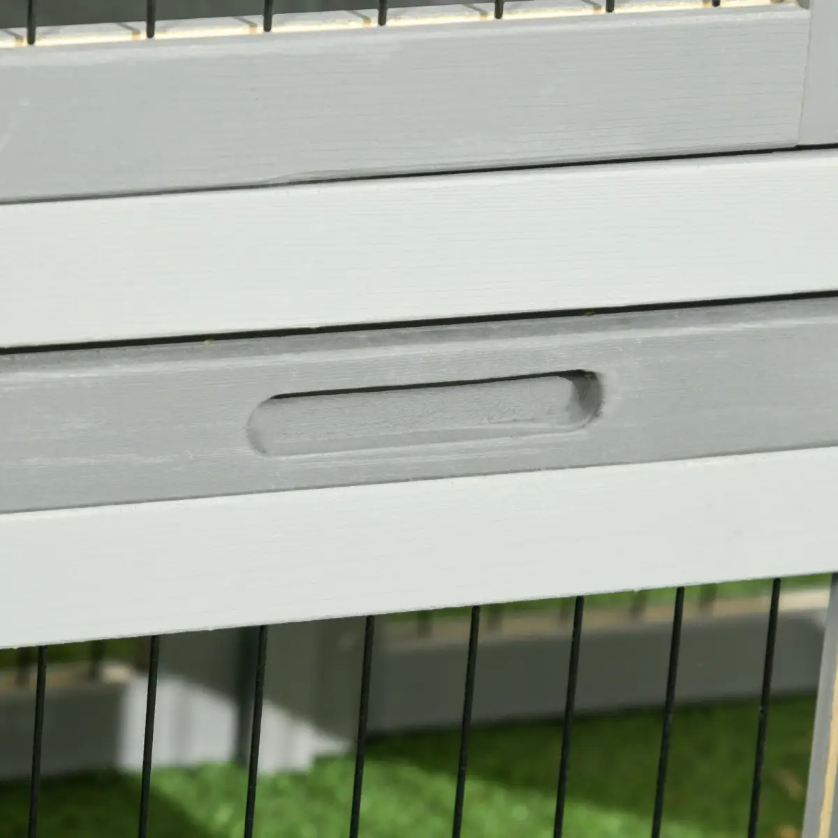 PawHut Pawhut Rabbit Hutch Pet House Outdoor Run Design w/ Water-Resistant Paint Ramp - Rabbit Hutch