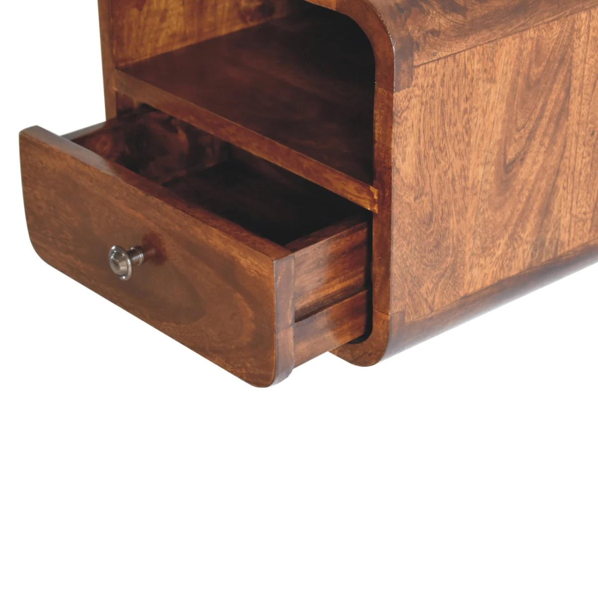 Artisan Bedside Mini Wall Curved Chestnut Drawer Bedroom by Artisan Furniture