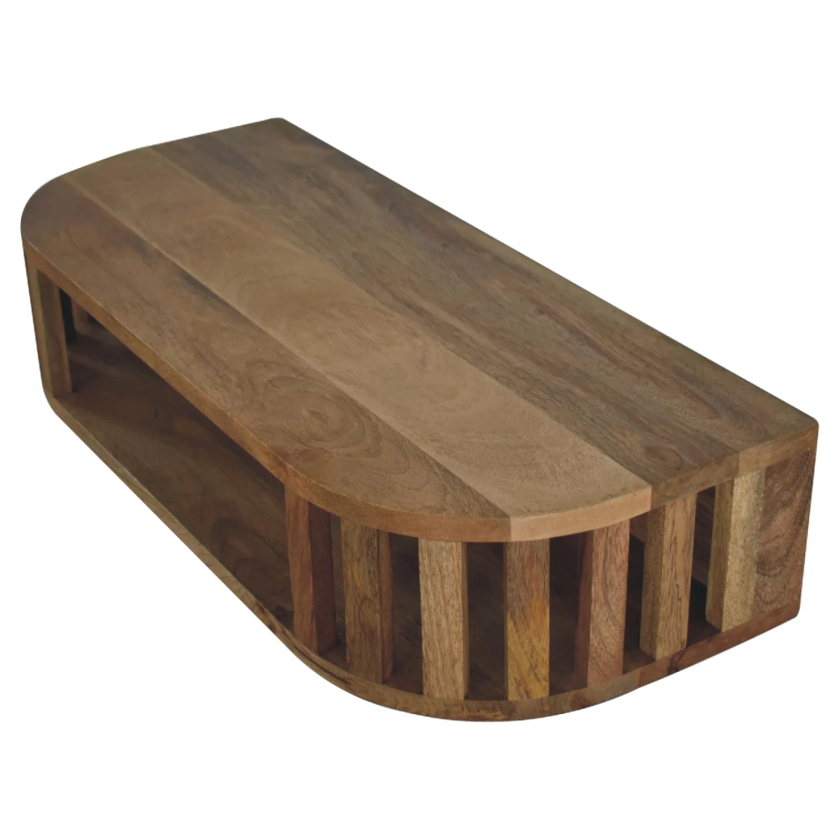 Artisan Furniture Ariella Floating Console Table Solid Mango Wood Open Shelf Japanese Design Living Room by Artisan Furniture