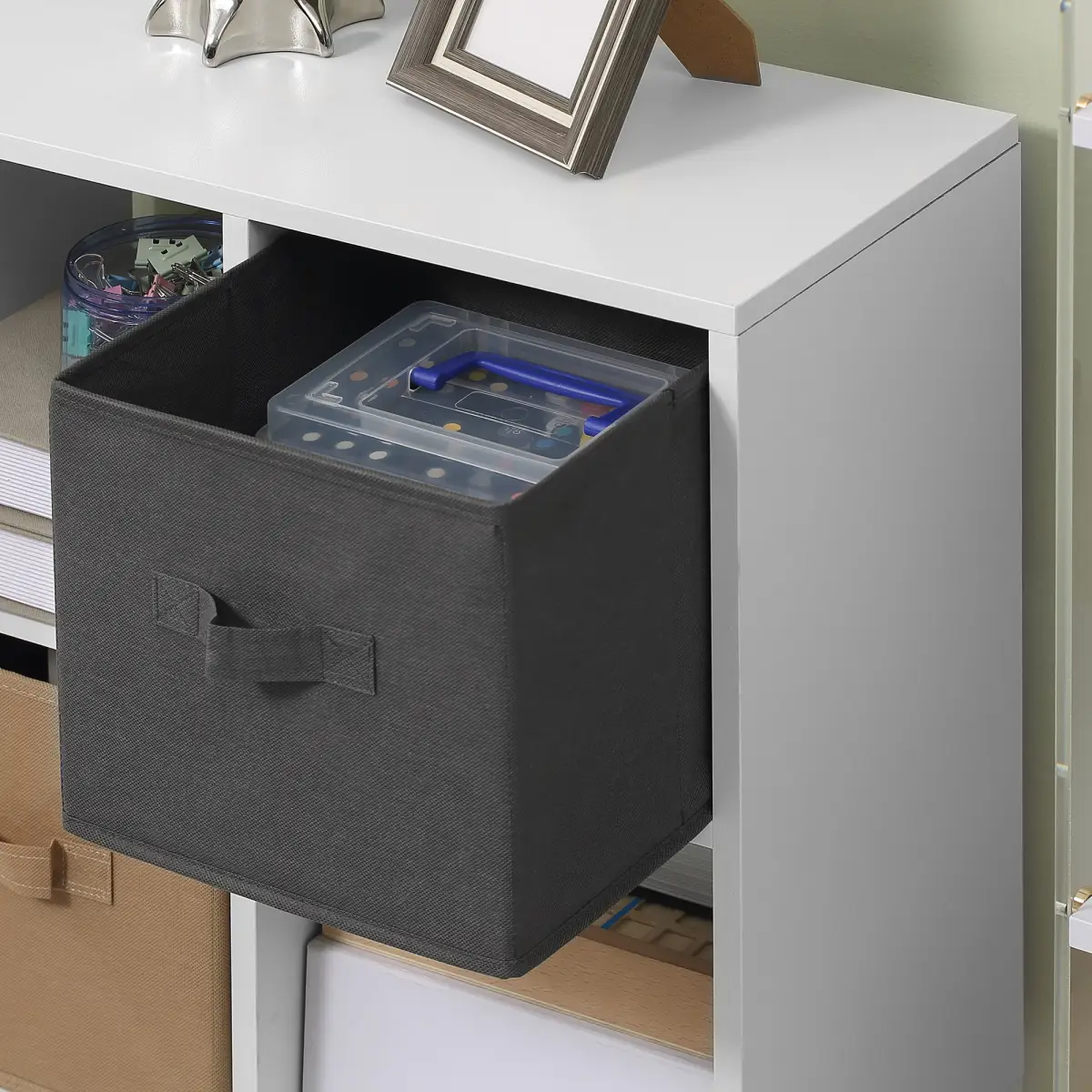 HOMCOM HOMCOM Freestanding 6 Cube Storage Cabinet Unit Bookcase w/ 3 Drawer White - Display Cabinet