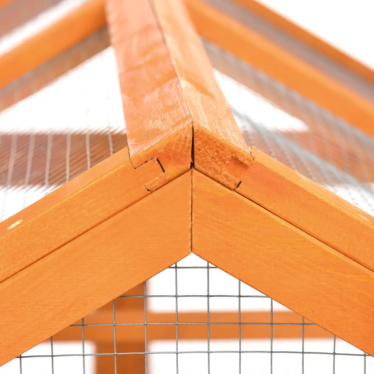 PawHut PawHut Chicken Run, Wooden Chicken Coop w/ Combinable Design - Orange - Chicken Coop