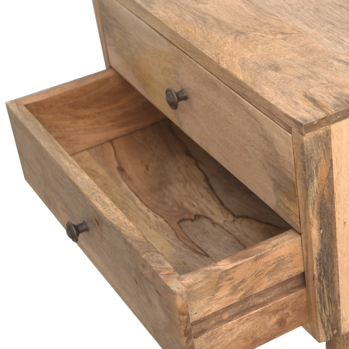 Artisan Furniture Artisan Bedside Table Mango Wood 2 Drawers Home - Bedside Table