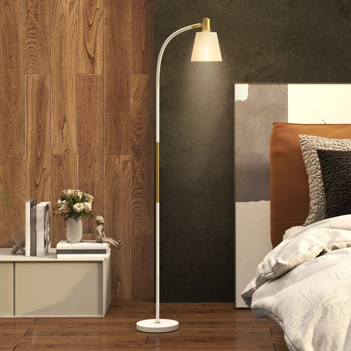 Premium Floor Lamp With Adjustable Height Reflective Spotlight Reading Light E27 by N/A