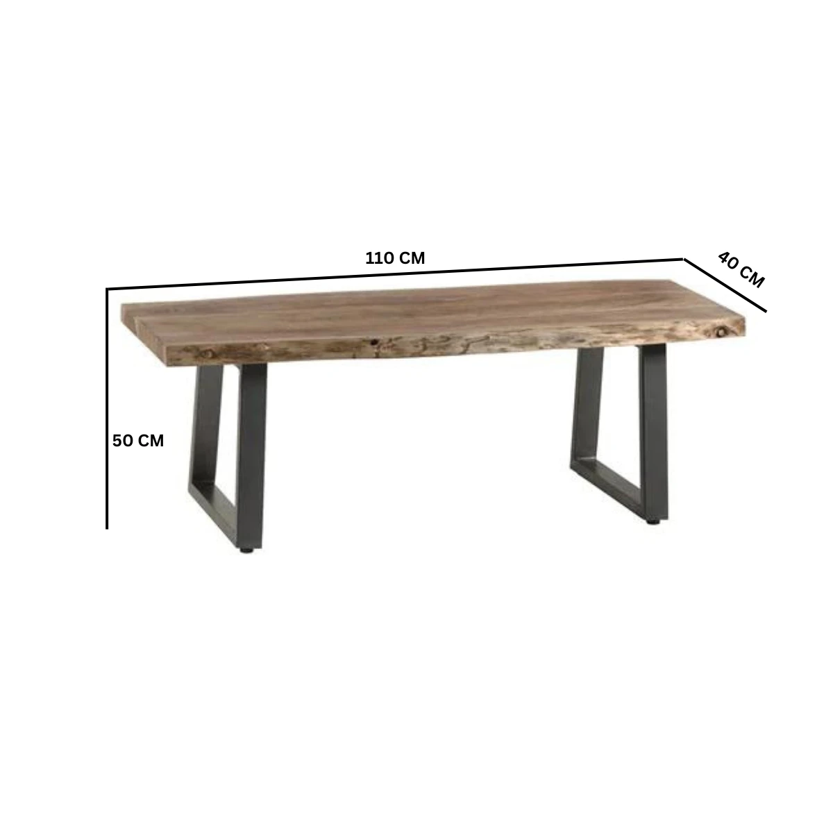 Baltic Coffee Table 40in Live Edge Home by Indian Hub