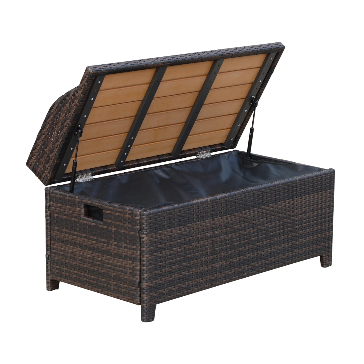 Outsunny Premium Rattan Chest 102x51x51 Waterproof Garden - Storage Box