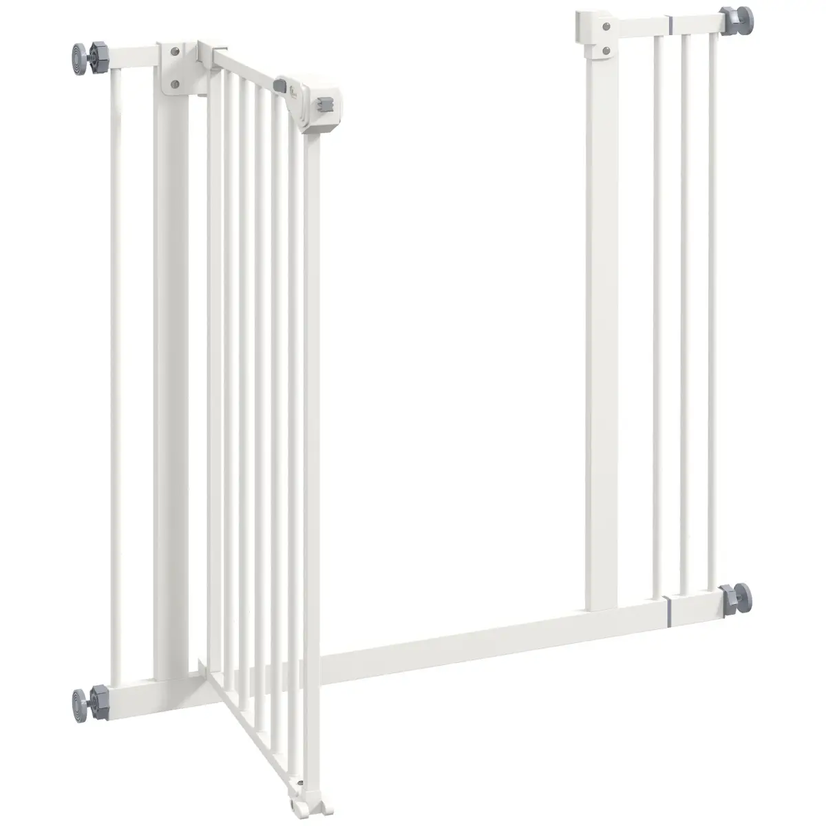 PawHut PawHut Adjustable Safety Gate w/ 1 Extensions and Four Adjustable Screws, White - Pet Gate