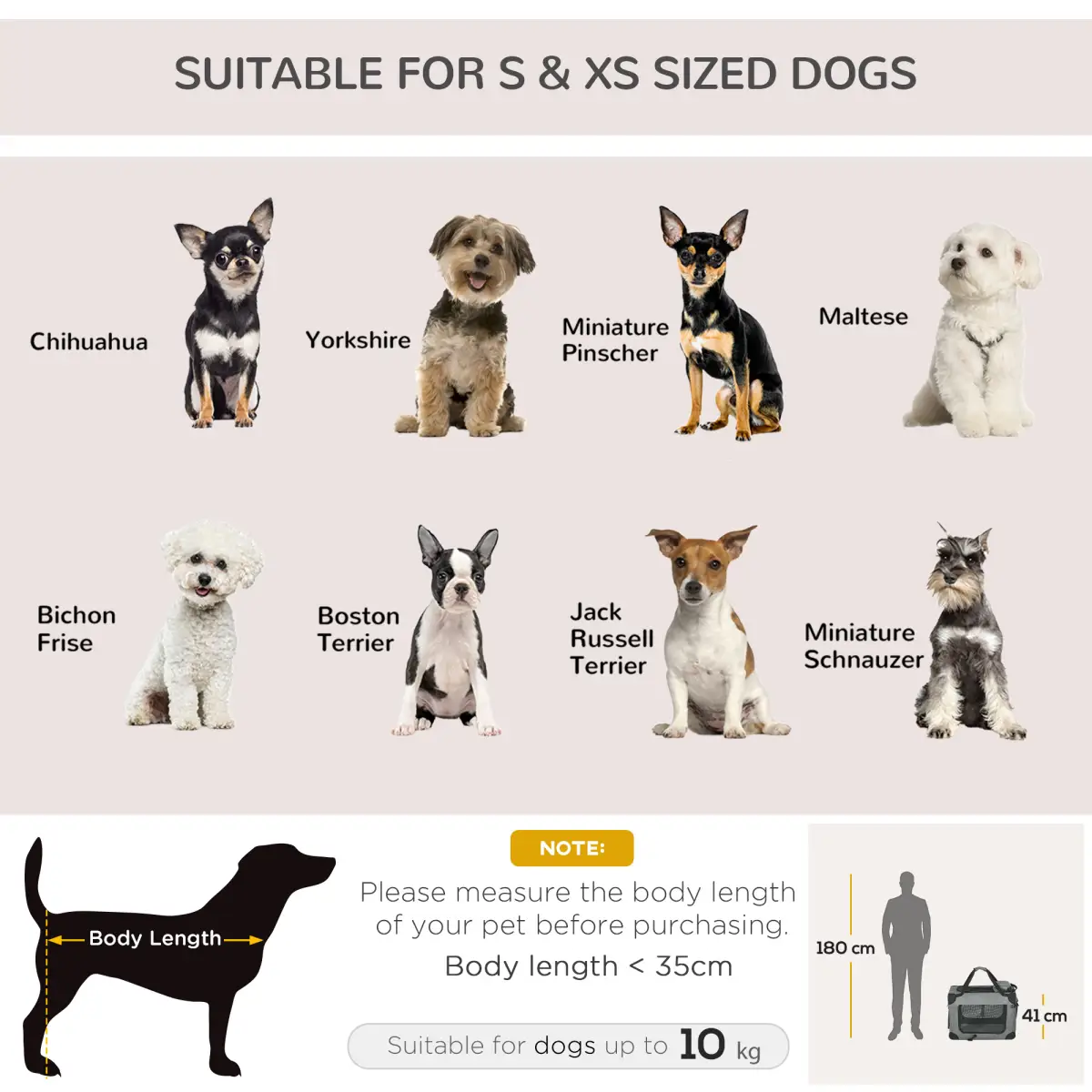 PawHut PawHut Folding Pet Carrier Bag House W/ Cushion Storage, Grey 60x41.5x41cm - Pet Carrier
