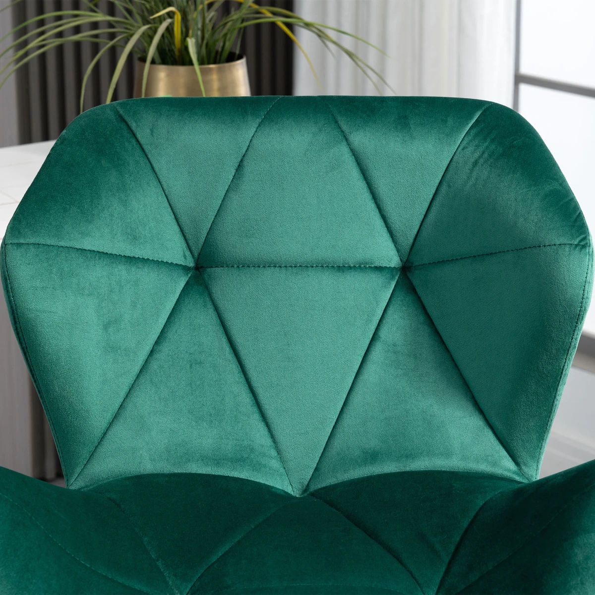 Set Of 2 Luxurious Velvet-Touch Bar Stools w/ Metal Frame Footrest Base Green by HOMCOM