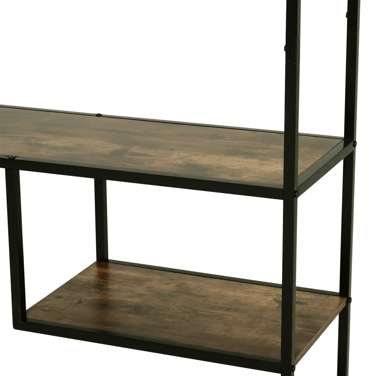 Unbranded Wood Bookshelf Industrial Style Stand 6-Tier Living Room Display Rack Organiser - Wine Rack