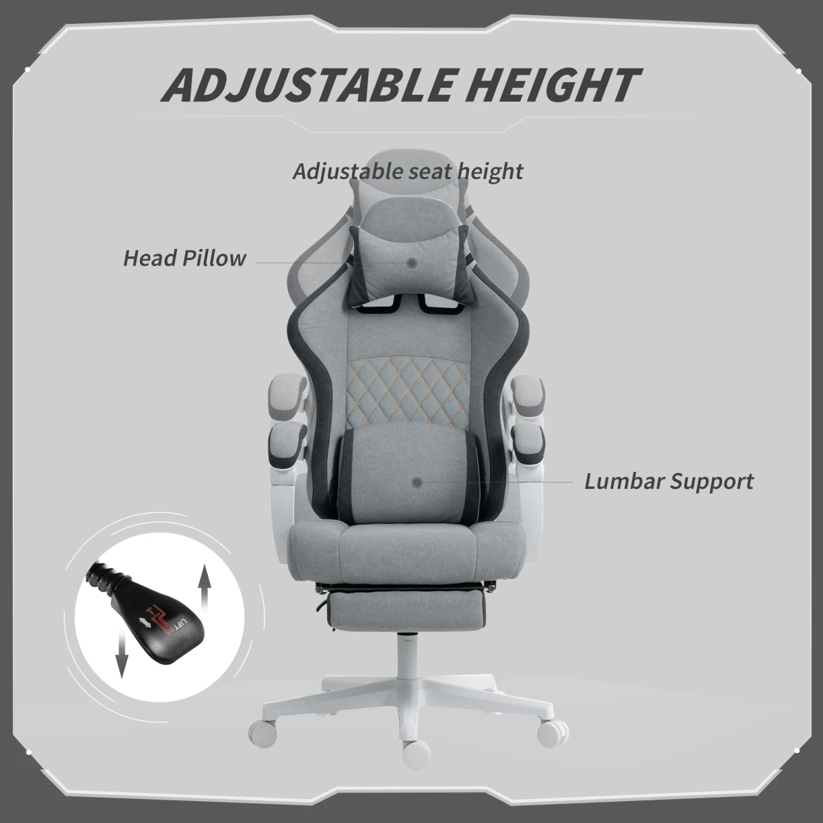 HOMCOM Velvet Computer Recliner 135Deg Home by HOMCOM