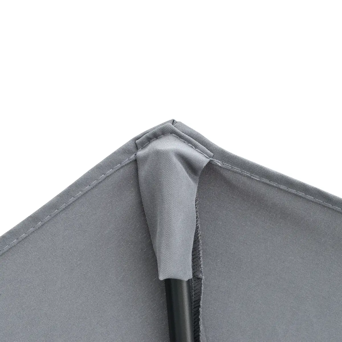 Outsunny Outsunny 2m Half Garden Parasol Market Umbrella w/ Crank Handle, Base Dark Grey - Parasol