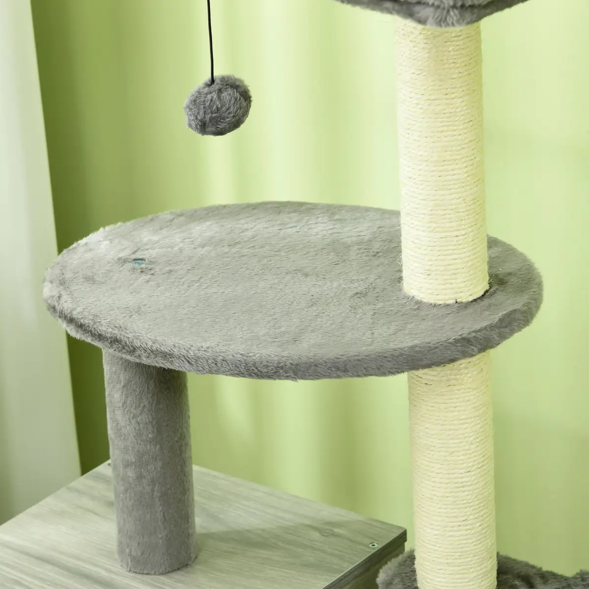 PawHut PawHut Cat Litter Box Enclosure, with Cat House, Bed, Scratching Posts, Platform - Cat Tree