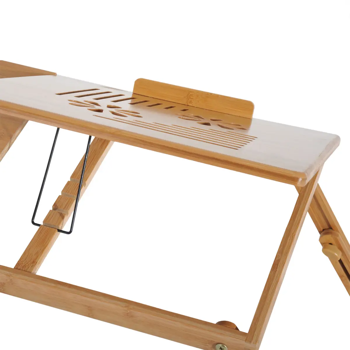 Unbranded Portable Laptop Desk Notebook Tray PC Bed Drawer Adjustable Bamboo HOMCOM - Desk