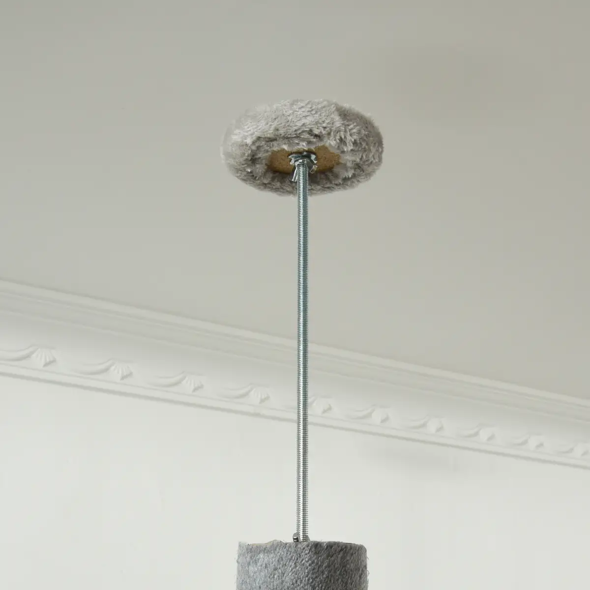 Pawhut Cat Tree, Multi-Floor Pet Playhouse w/ Solid Scratching Post, Light Grey - Cat Tree