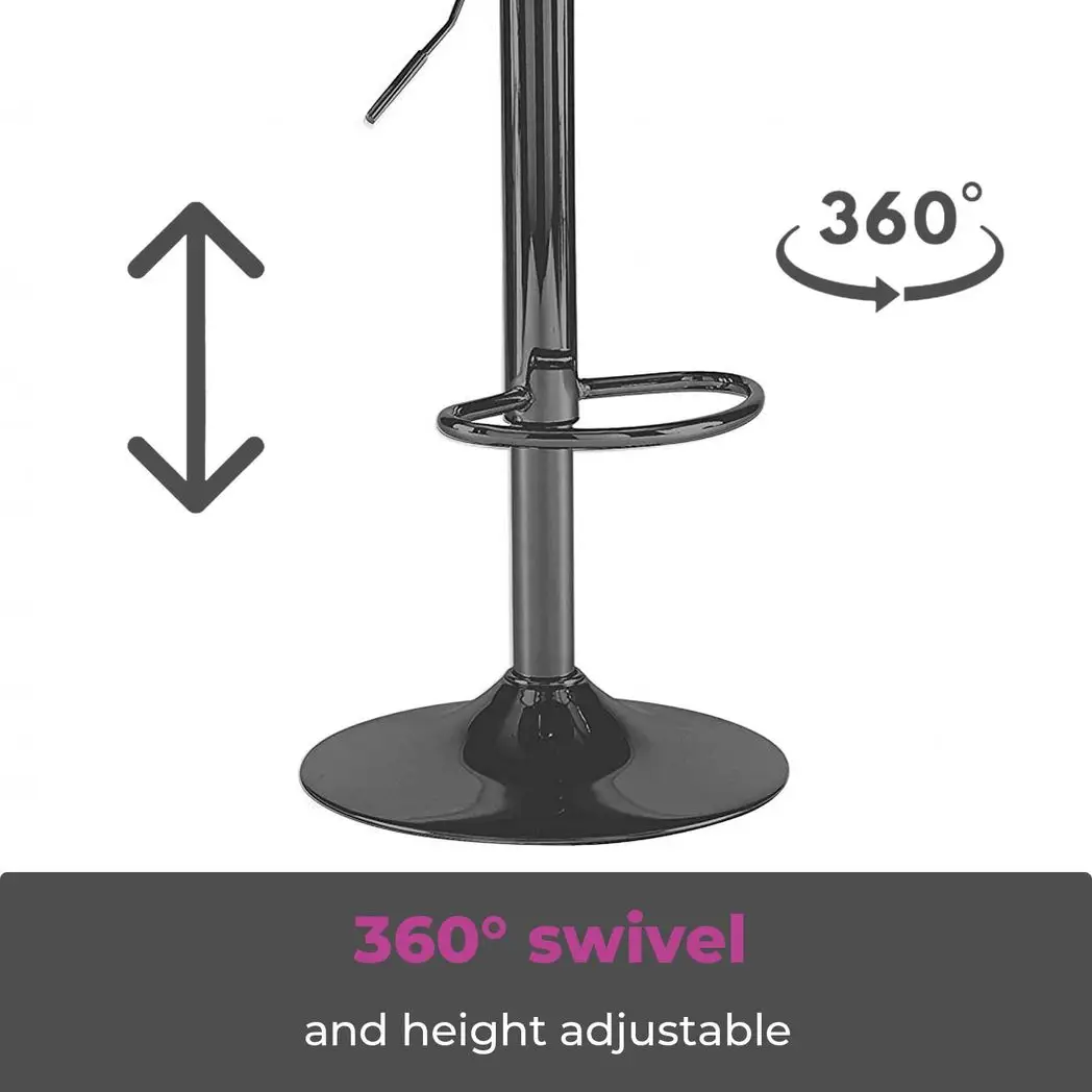 Neo Neo Set of Two Dark Grey Fabric Bar Stools - Bar Stool