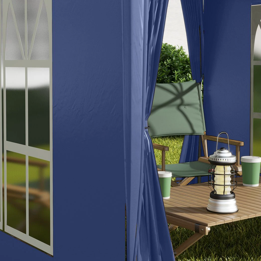 Outsunny 2x2m Garden Pop Up Gazebo Marquee Party Tent Wedding Awning Canopy - Gazebos