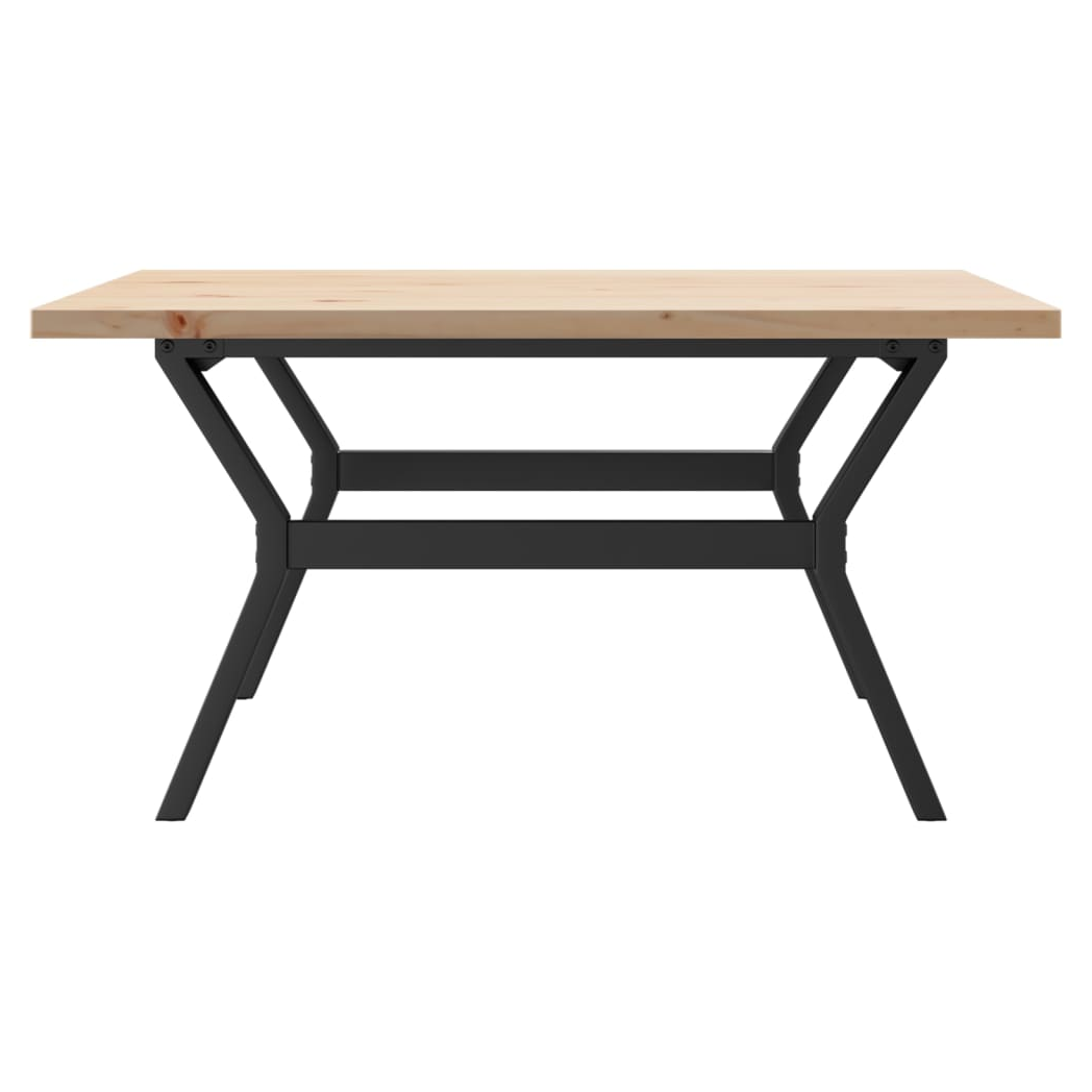 vidaXL Coffee Table 90x90x45.5 Pine Cast Iron by vidaXL
