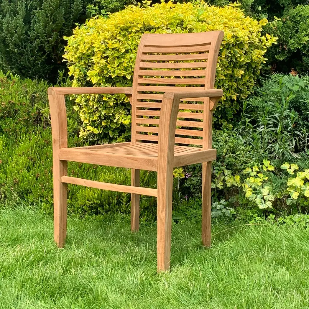 MSL 96CM STACKING SCROLL BACK CHAIR - Wooden Chairs
