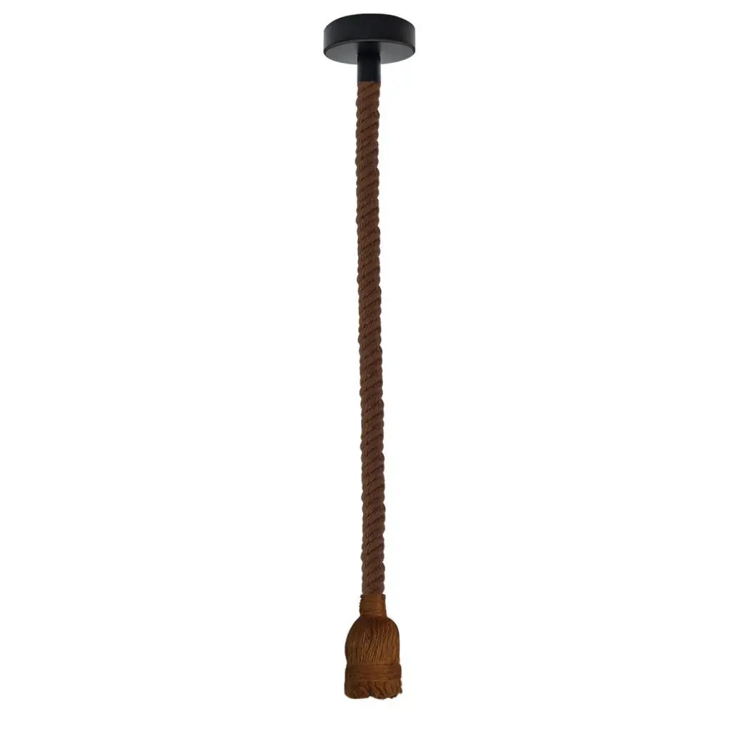 LEDSONE Vintage Ceiling Pendant Light 1m Brown Colour Hemp Rope Hanging Lamp Lights - Pendant Lights