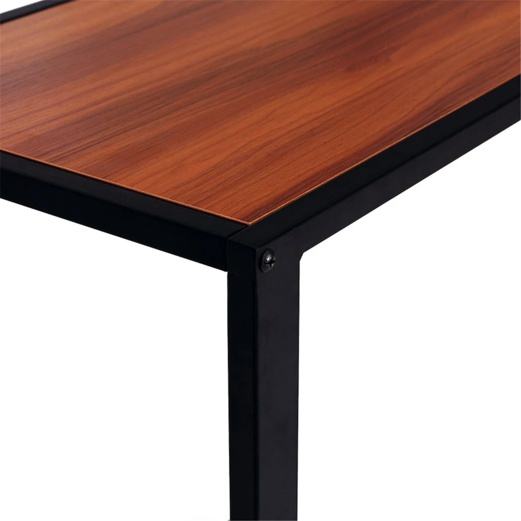 N/A Premium C Shaped Side Table With Wood Top And Steel Frame Compact Size Under Sofa Clearance For Sofa Or Living Room - Coffee Table