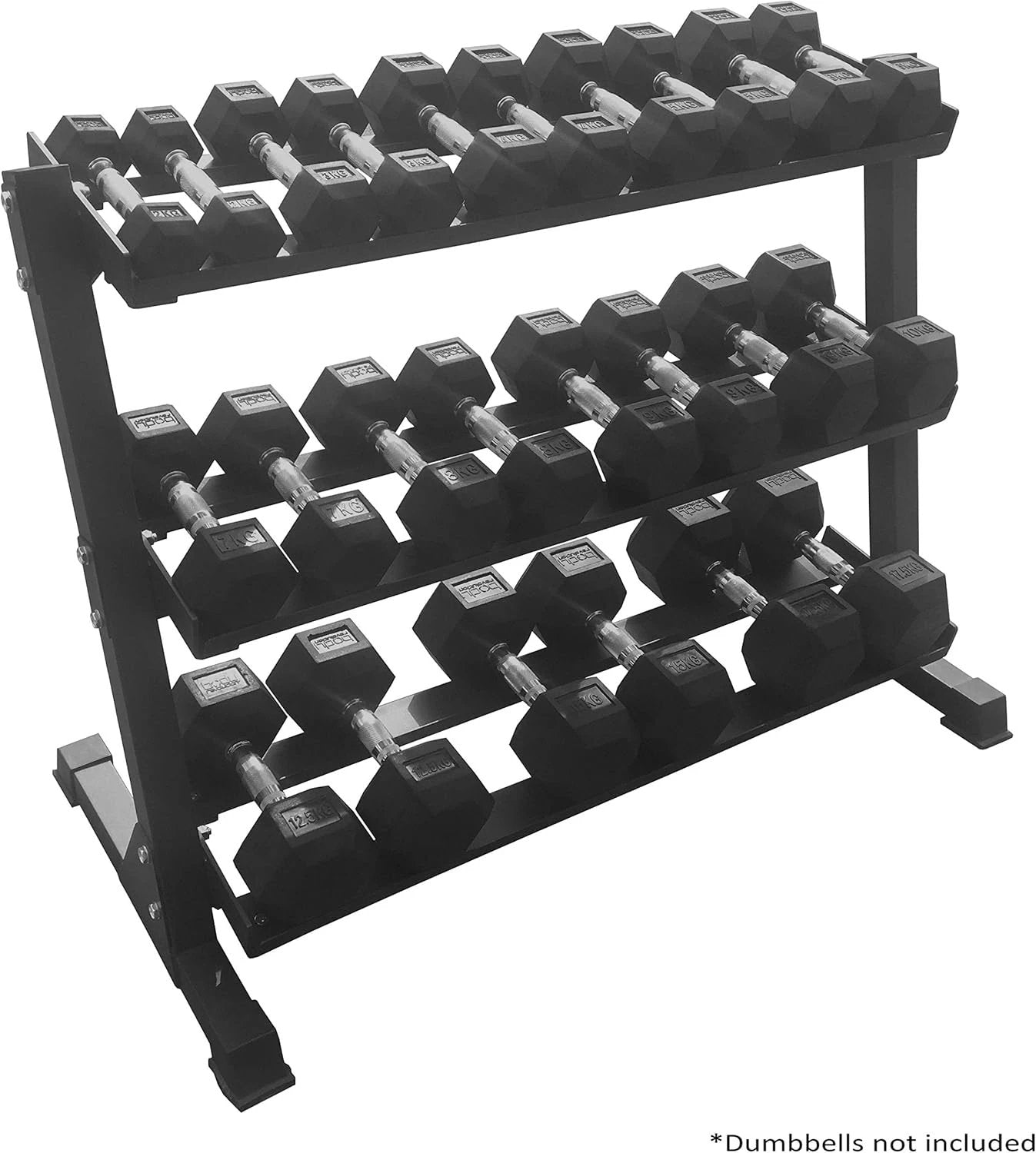 Dumbbell Rack Wide 3 Tier by Monster Shop