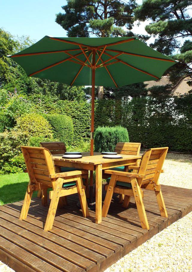 Charles Taylor Trading Four Seater Square Table Set - Garden Table