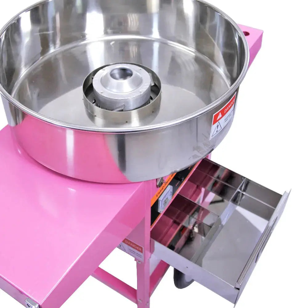 Monster Shop KuKoo Candy Floss Machine with Cart & Protective Dome -