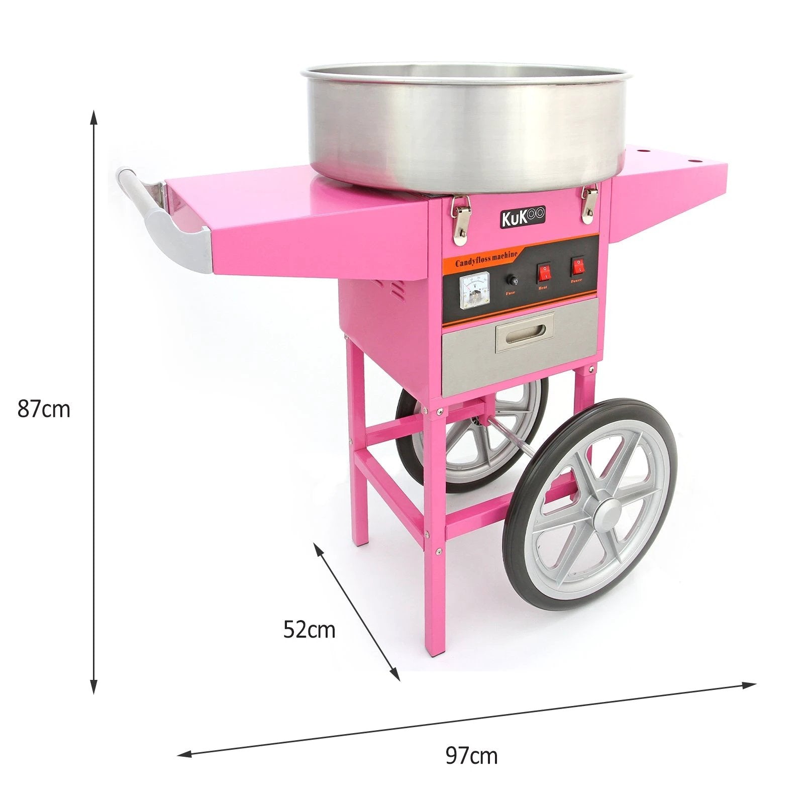 KuKoo Candy Floss Machine, Cart & Accessories by Monster Shop