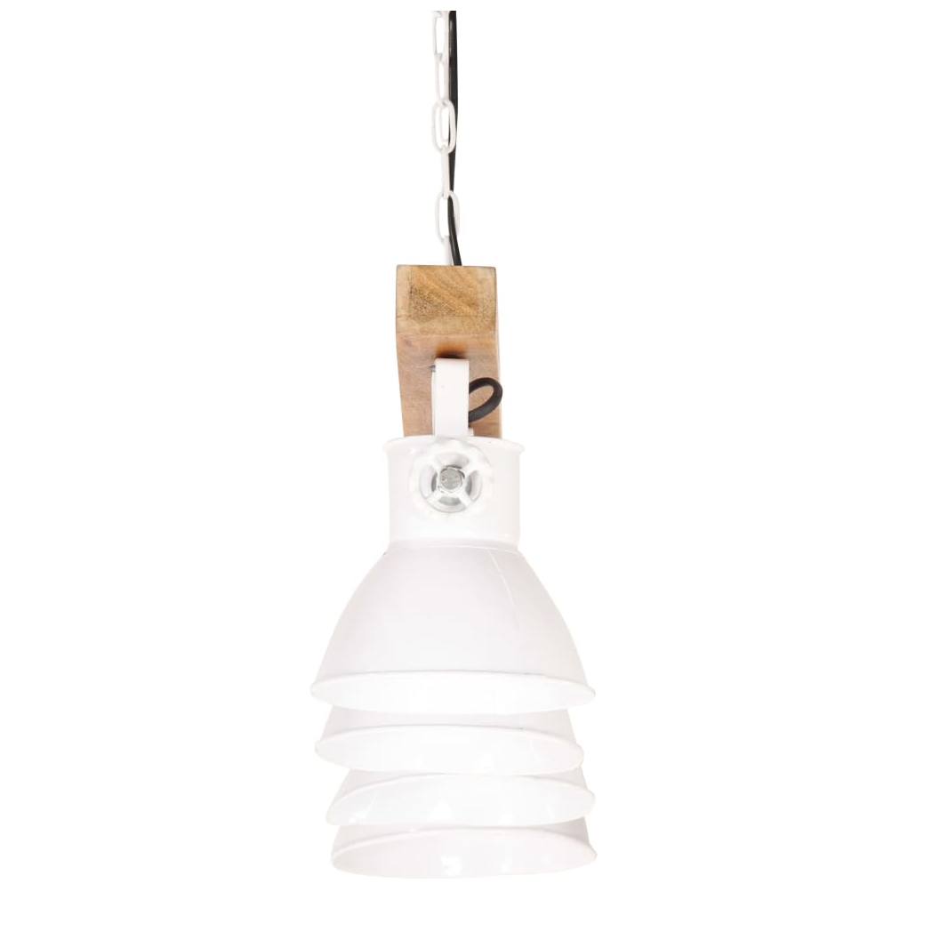 VidaXL Ceiling Lamp 17cm Mango Wood White Living by vidaXL