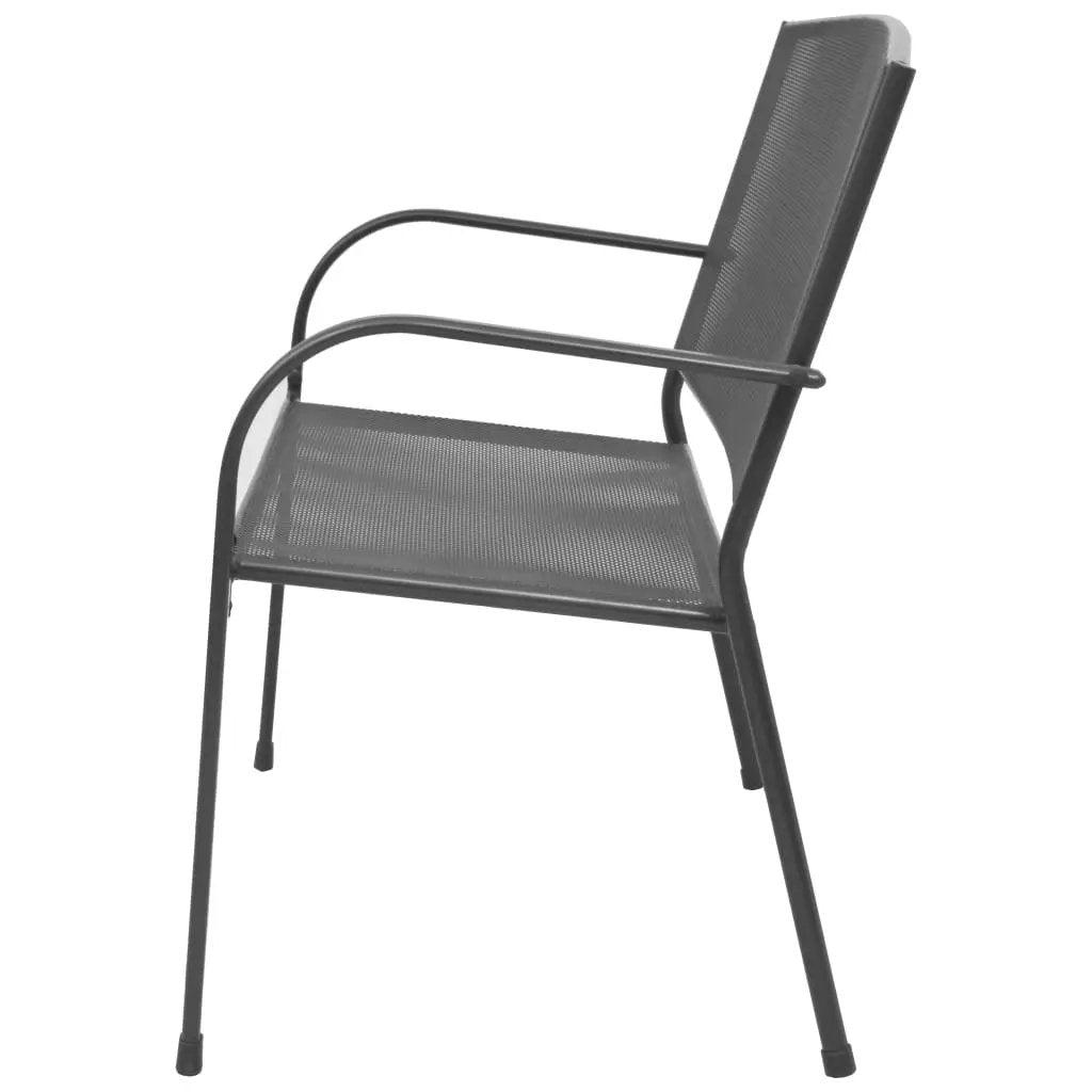 vidaXL vidaXL Garden Bench 108 cm Steel and Mesh Anthracite - Garden Chairs