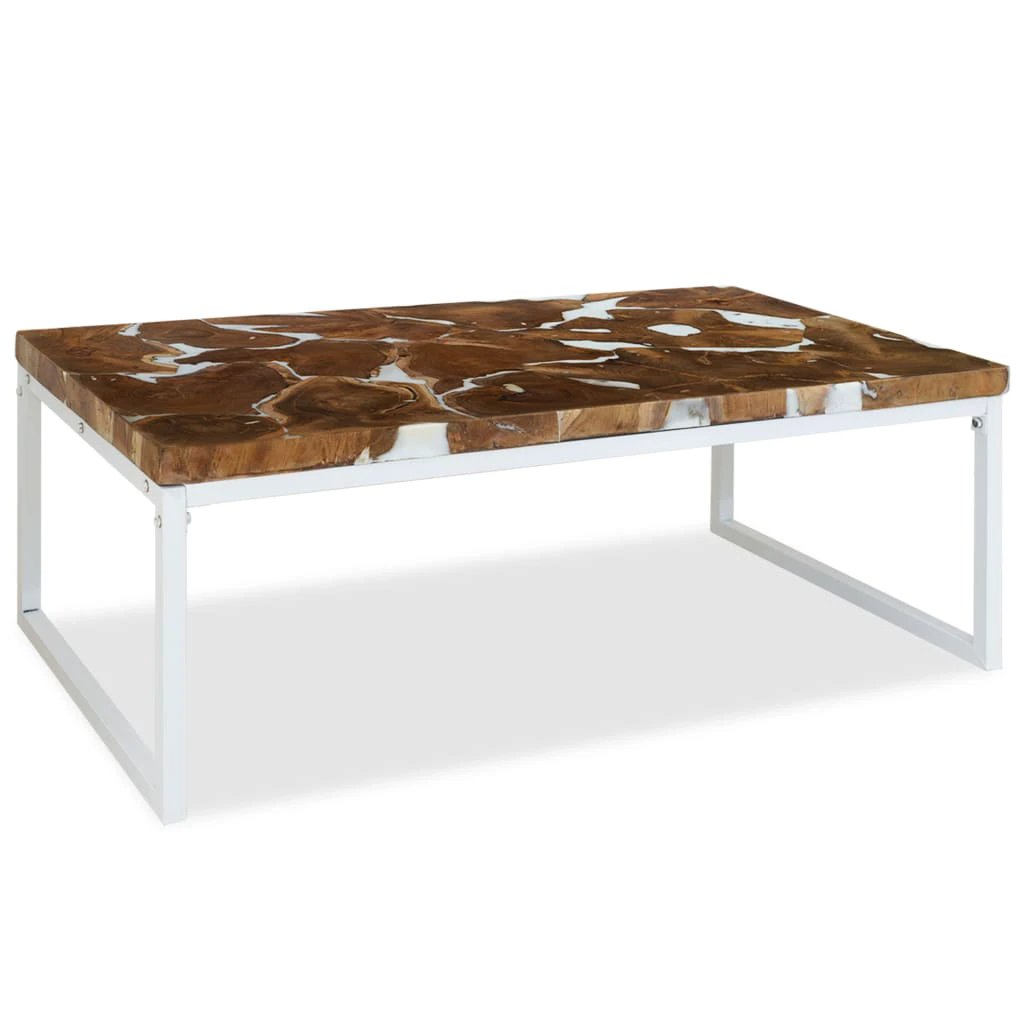 vidaXL VidaXL Coffee Table 110x60x40 cm Teak Resin Home - Coffee Table