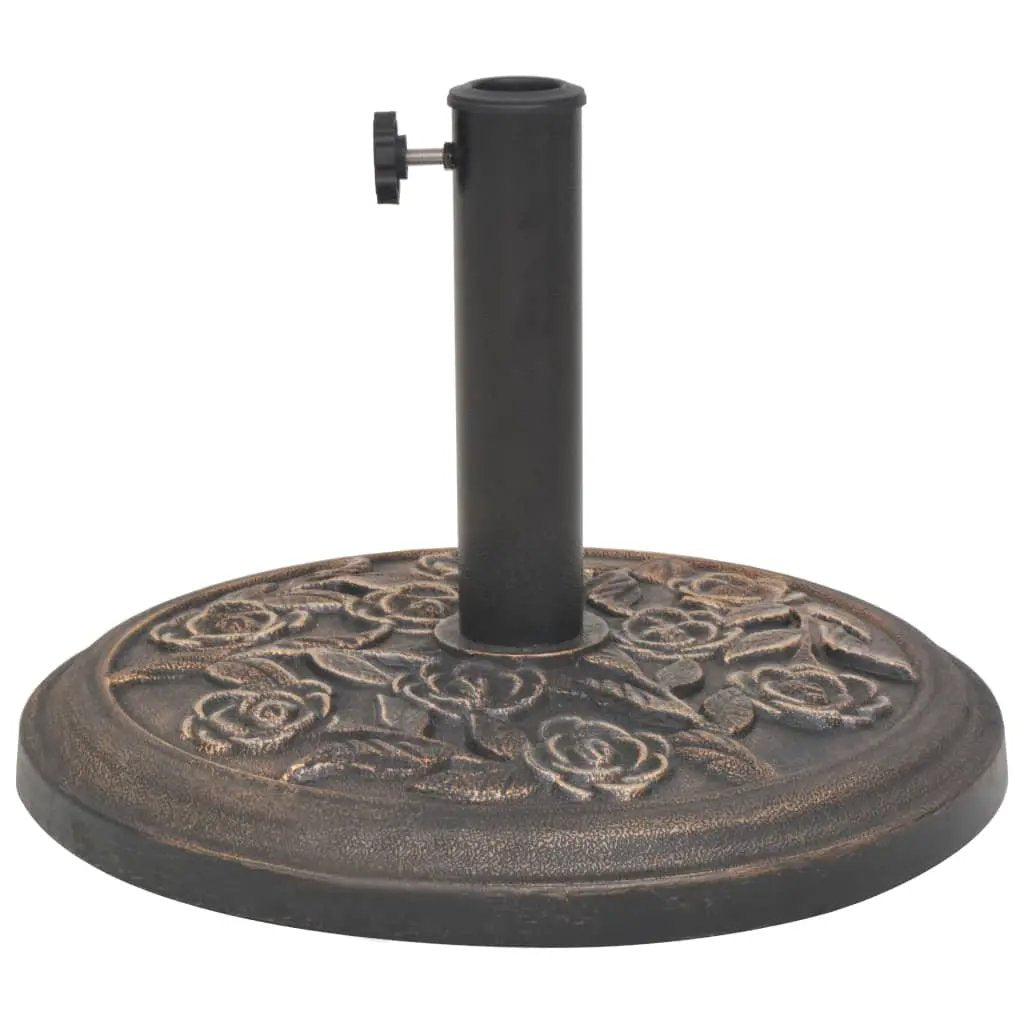 vidaXL vidaXL Parasol Base Resin Round Bronze 9 kg - Parasol