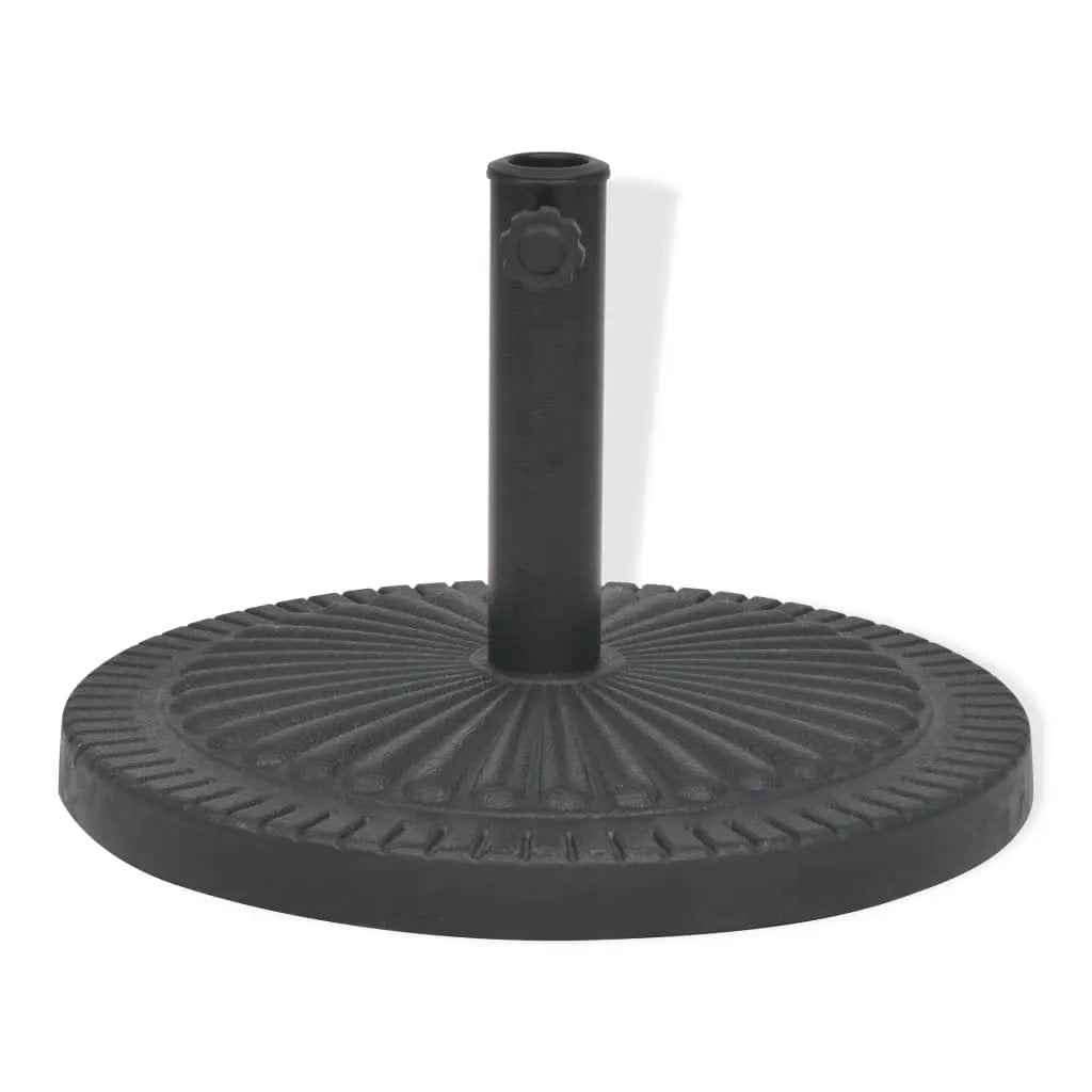 vidaXL vidaXL Parasol Base Resin Round Black 14 kg - Parasol