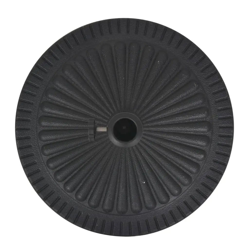 vidaXL vidaXL Parasol Base Resin Round Black 14 kg - Parasol