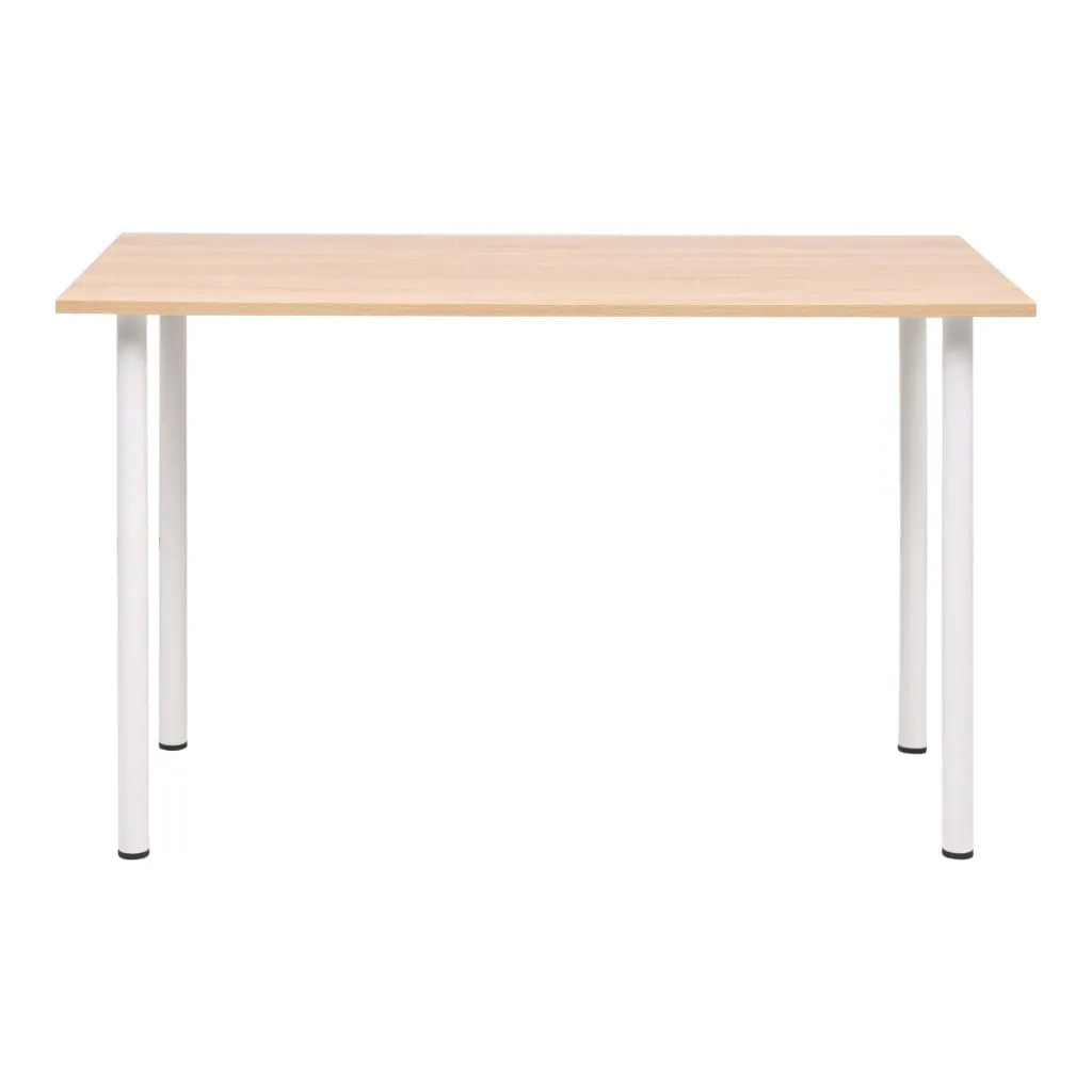 vidaXL vidaXL Dining Table 120x60x73 cm Oak and White - Dining Table