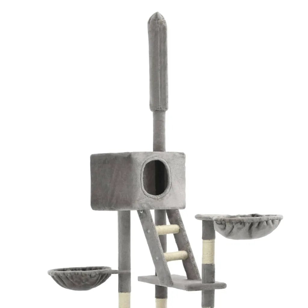 vidaXL vidaXL Cat Tree with Sisal Scratching Posts 230-260 cm Grey - Cat Tree