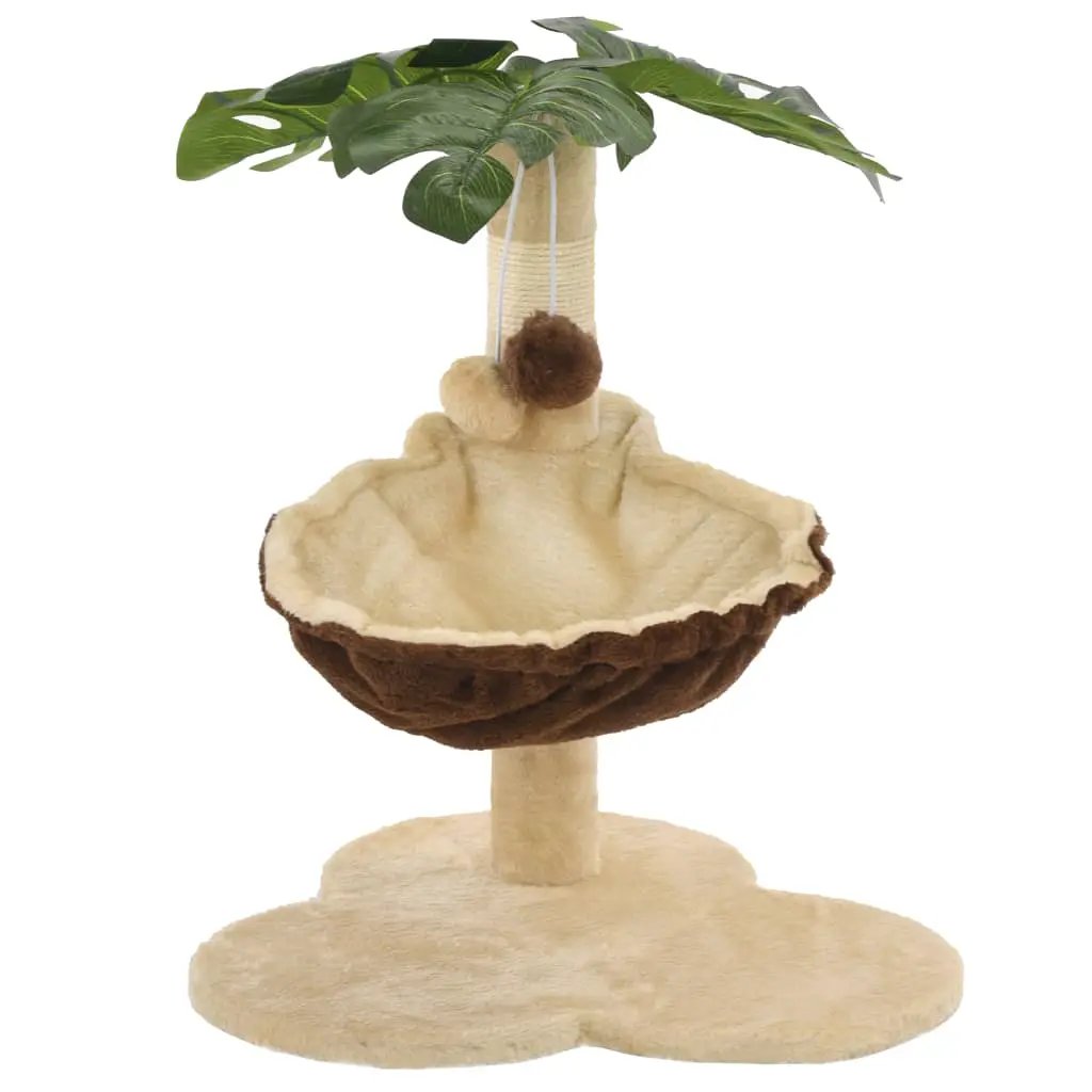 vidaXL vidaXL Cat Tree with Sisal Scratching Post 50 cm Beige and Brown - Cat Tree