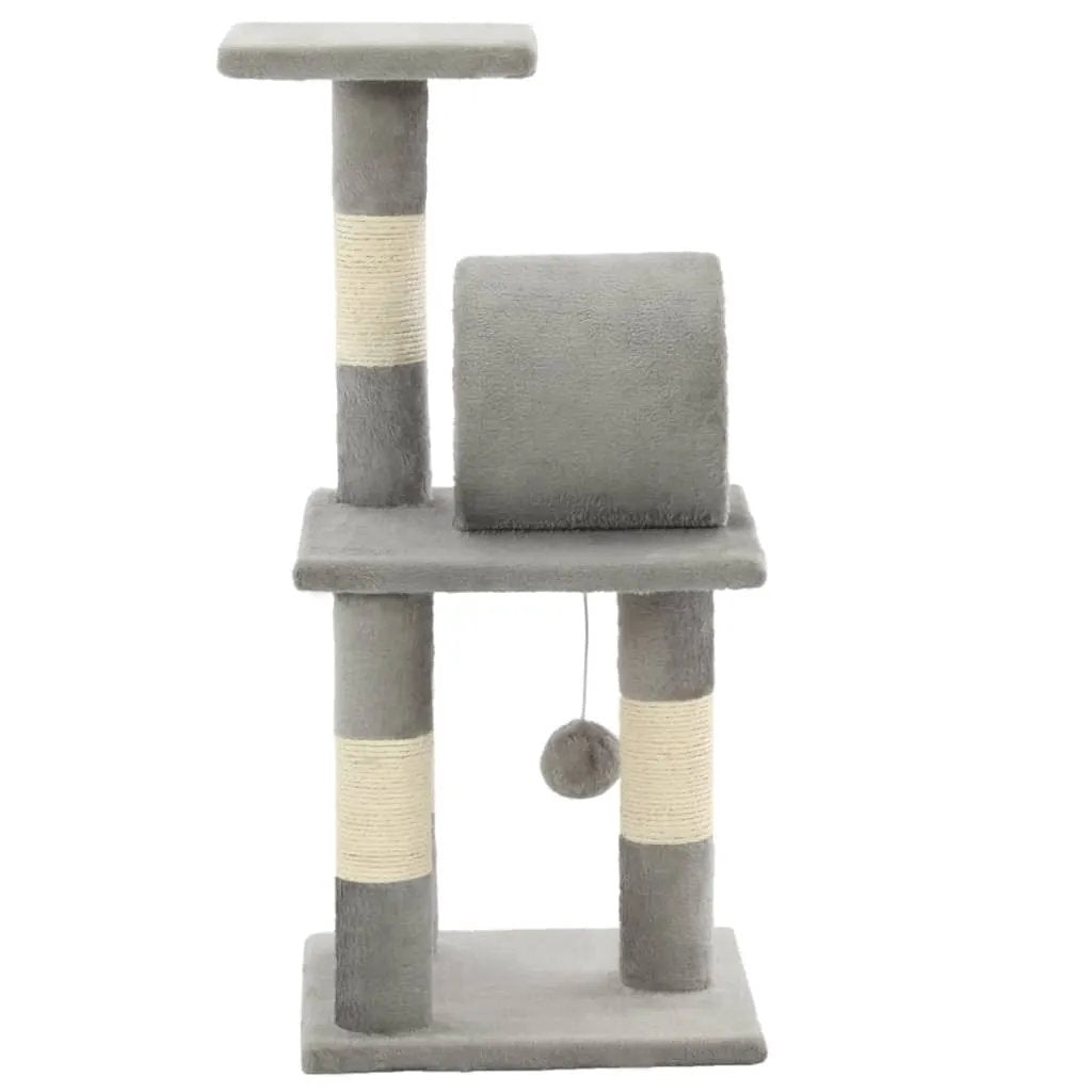 vidaXL vidaXL Cat Tree with Sisal Scratching Posts 65 cm Grey - Cat Tree